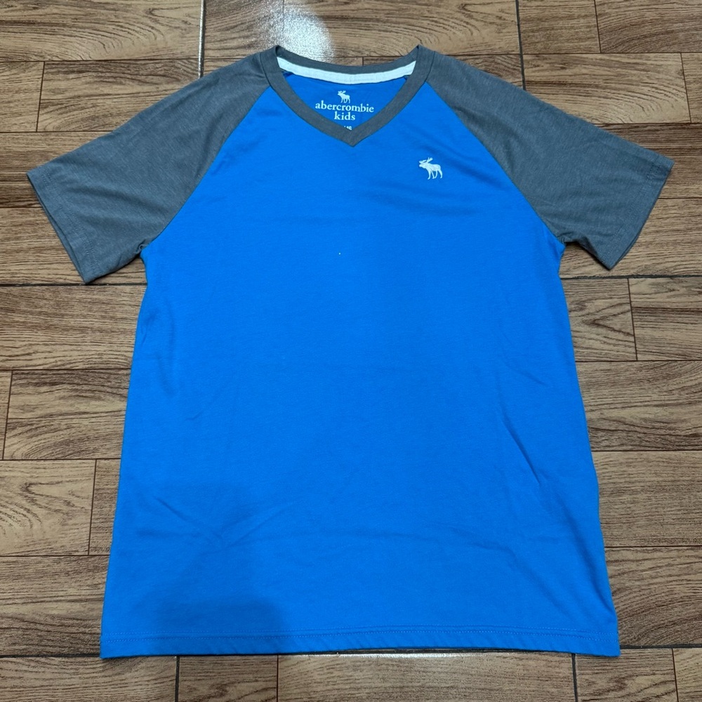 Abercrombie Kids Blue Tee with Gray Sleeves